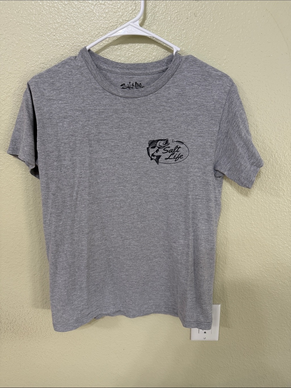 Salt Life Gray Heather Short Sleeve Logo Tee